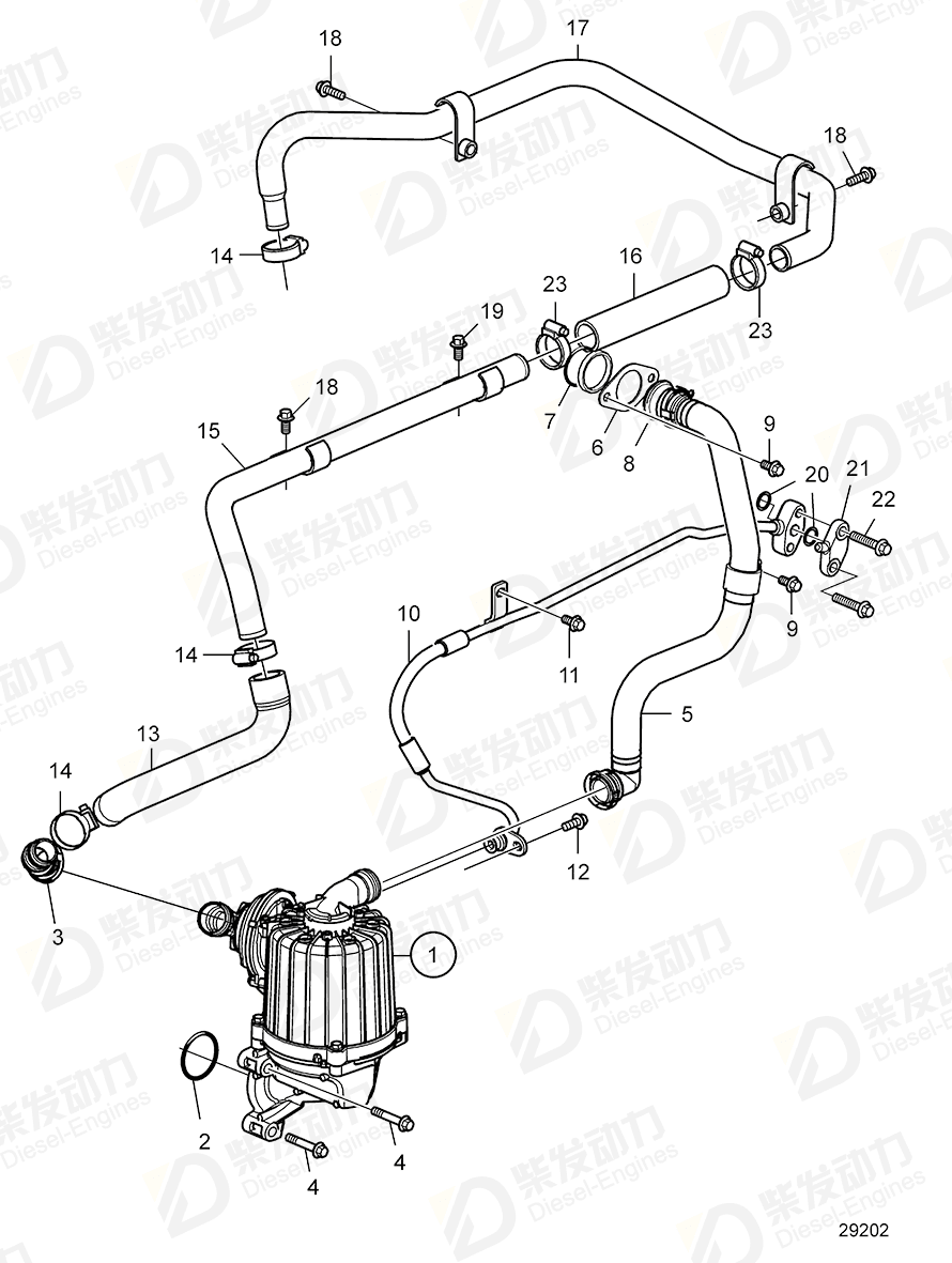 volvo penta Pipe 22185749 Drawing volvo penta Pipe 22185749 Drawing